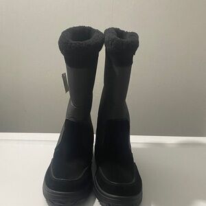 Coach Black Shearling Boots